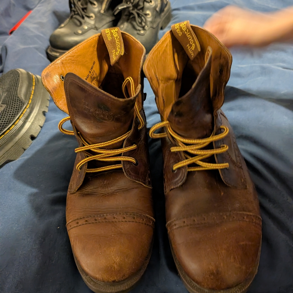 Dr. Martens Brown Leather Boots with Vintage Appeal